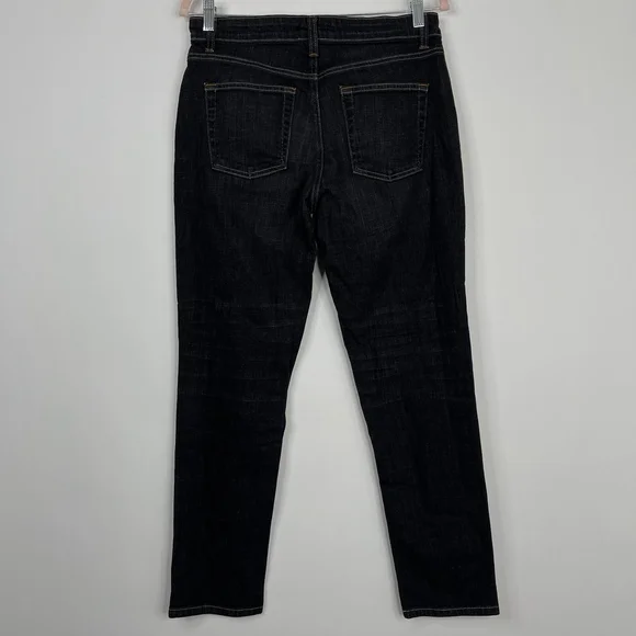 2/$30 Eileen Fisher Organic Denim Skinny Jeans 4 Rinsed Black Mid Rise #6653 - Picture 10 of 15